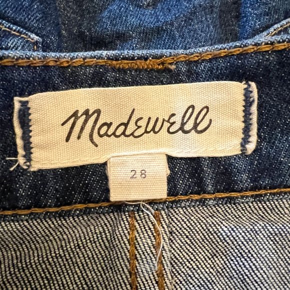 Madewell Classic Denim Mini Skirt with frayed hem Size 28 or M - Picture 3 of 6